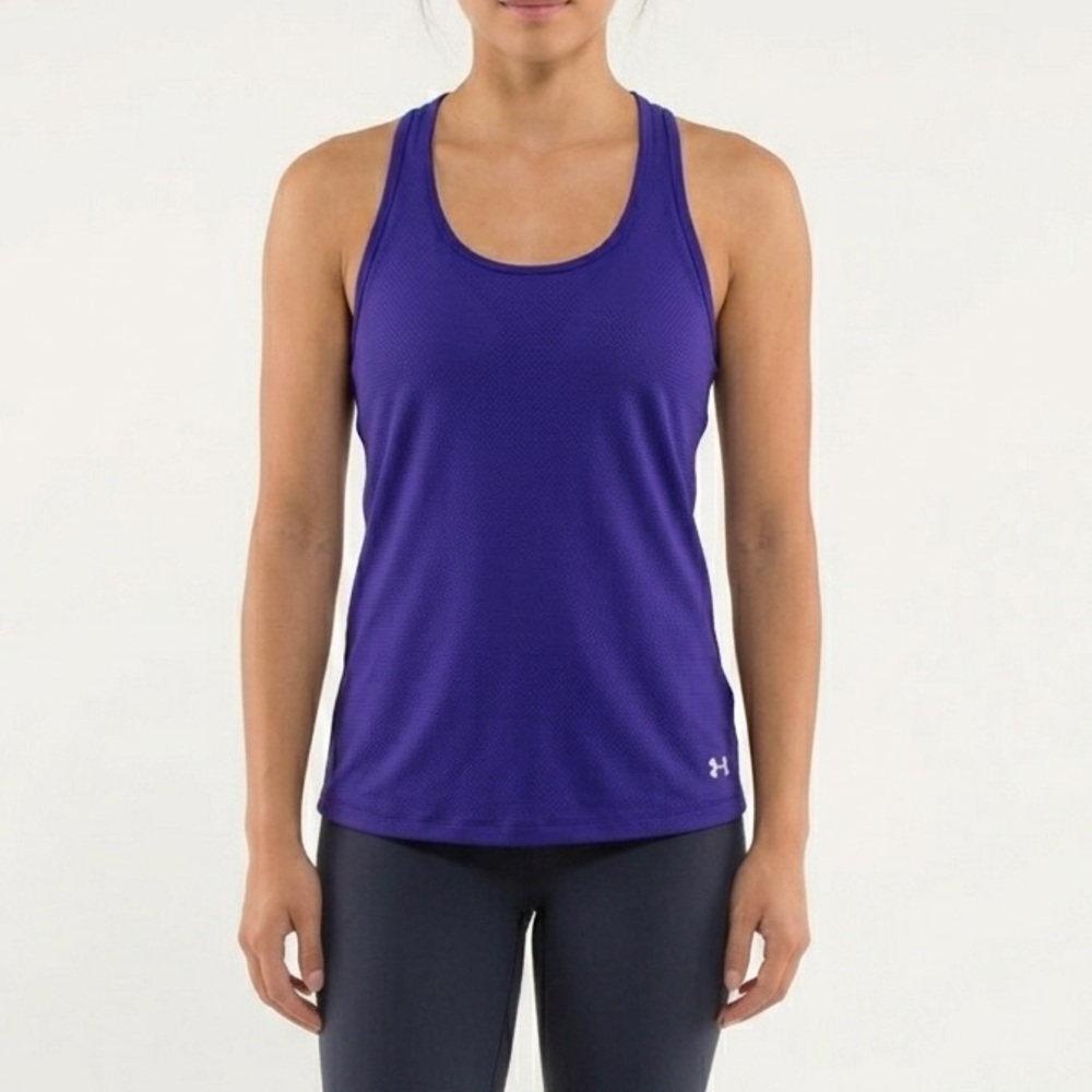 Under Armour Women's HeatGear Armour Racer Tank Top Deep Purple Size Large